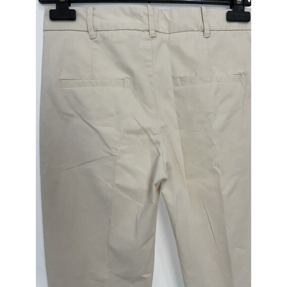 MNG Suit Split Hem Pants in Cream Ivory SZ 4 - Picture 10 of 13